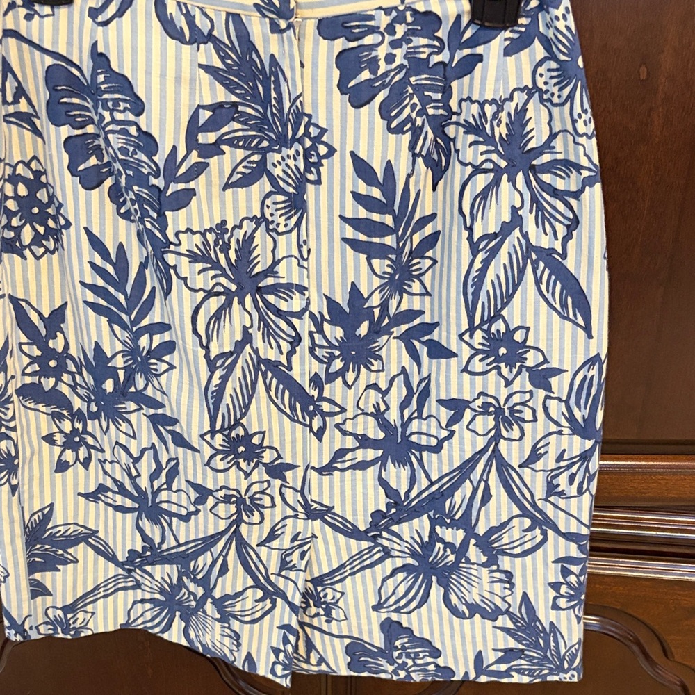 Coldwater Creek Blue and White Floral Mini Skirt - Picture 5 of 6